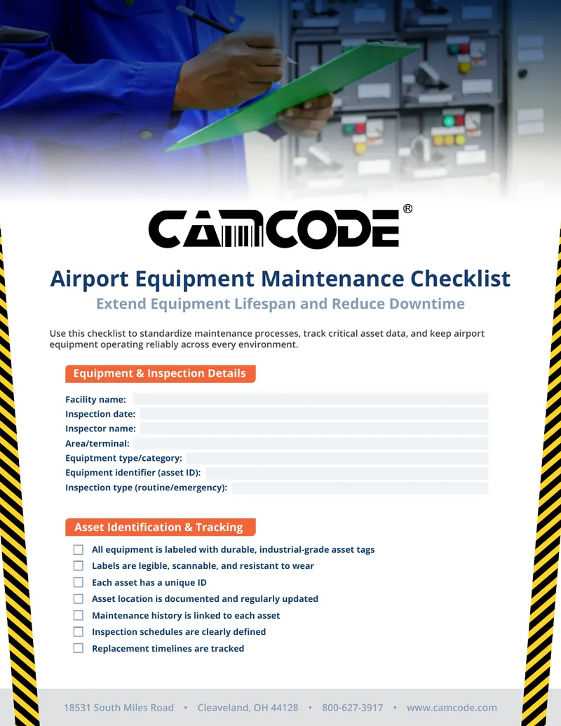 Airport Equipment Maintenance Checklist
