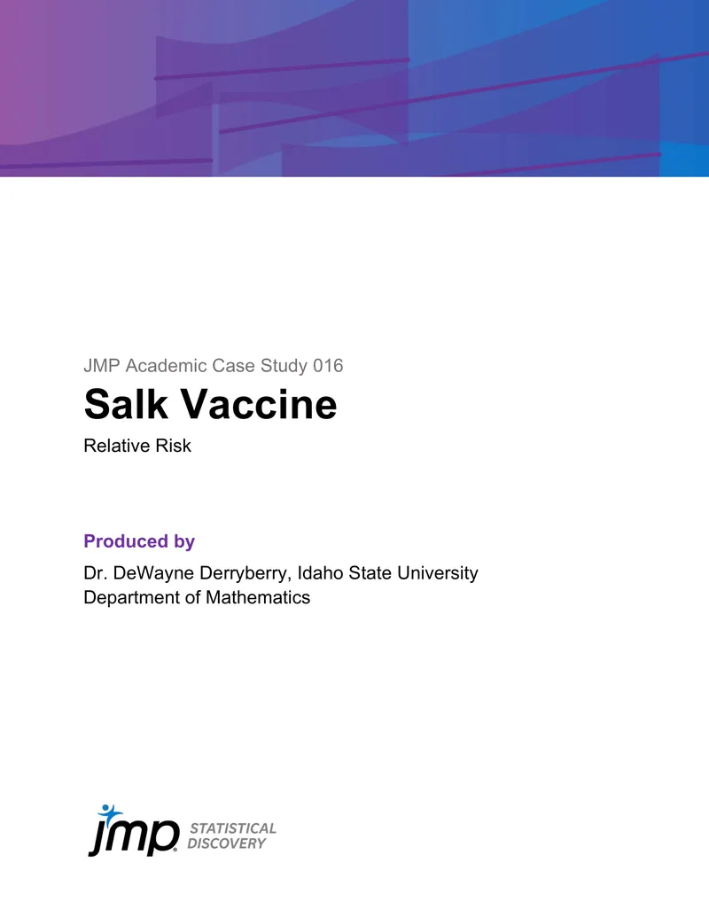 Salk Vaccine Relative Risk Analysis Case Study