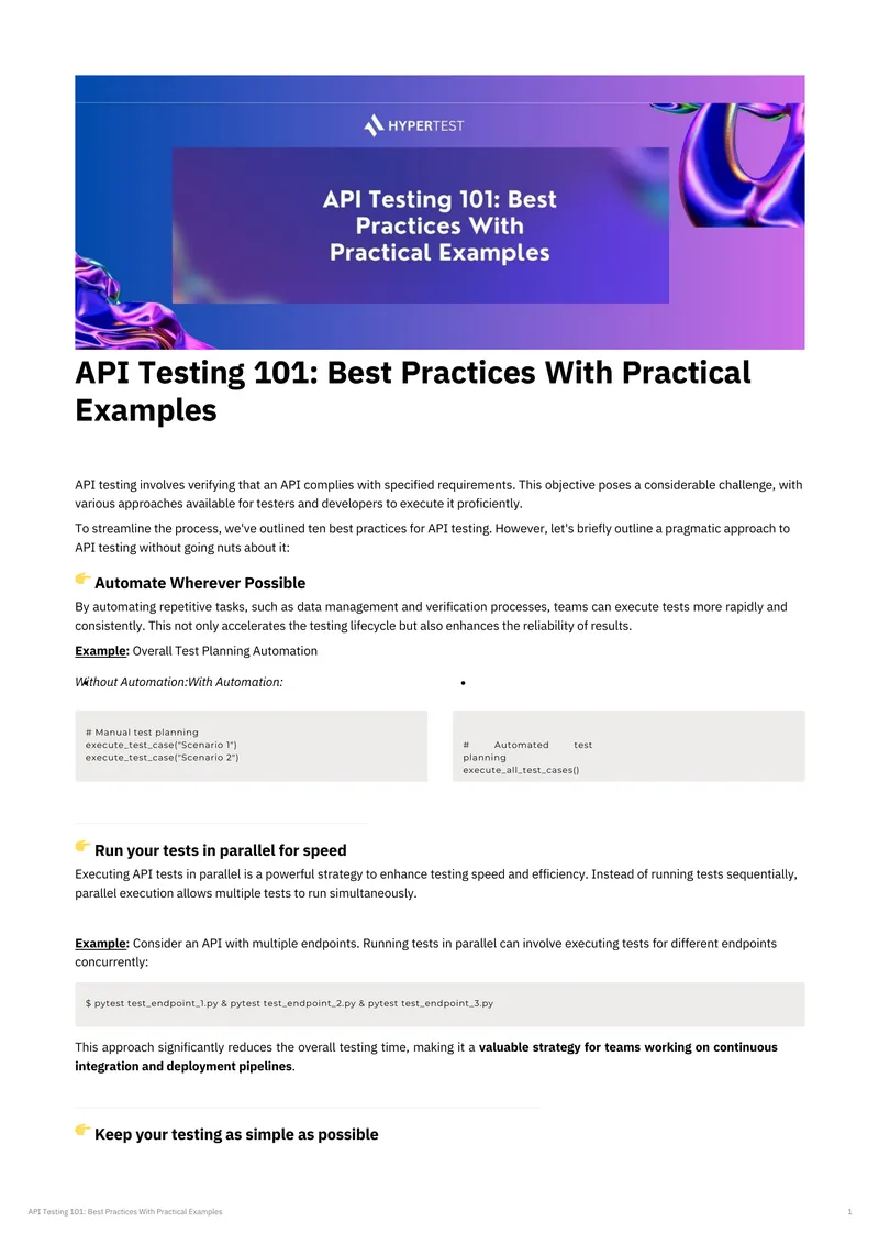 API Testing Best Practices and Strategies