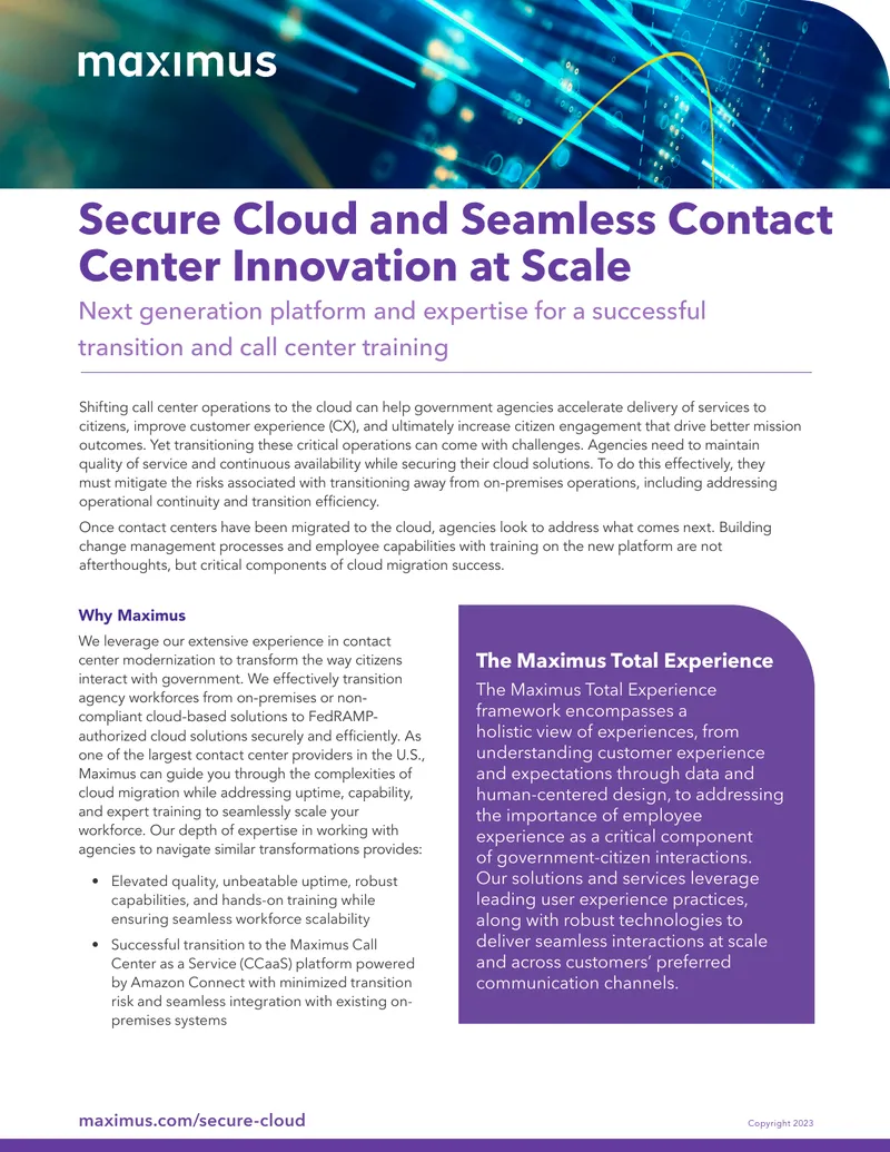 Cloud Migration for Government Contact Centers