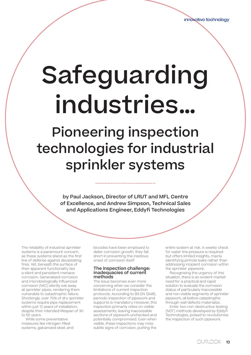 Non-Destructive Testing Methods for Sprinkler Systems