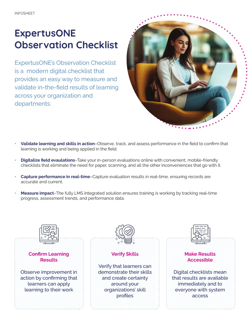 ExpertusONE Observation Checklist Overview