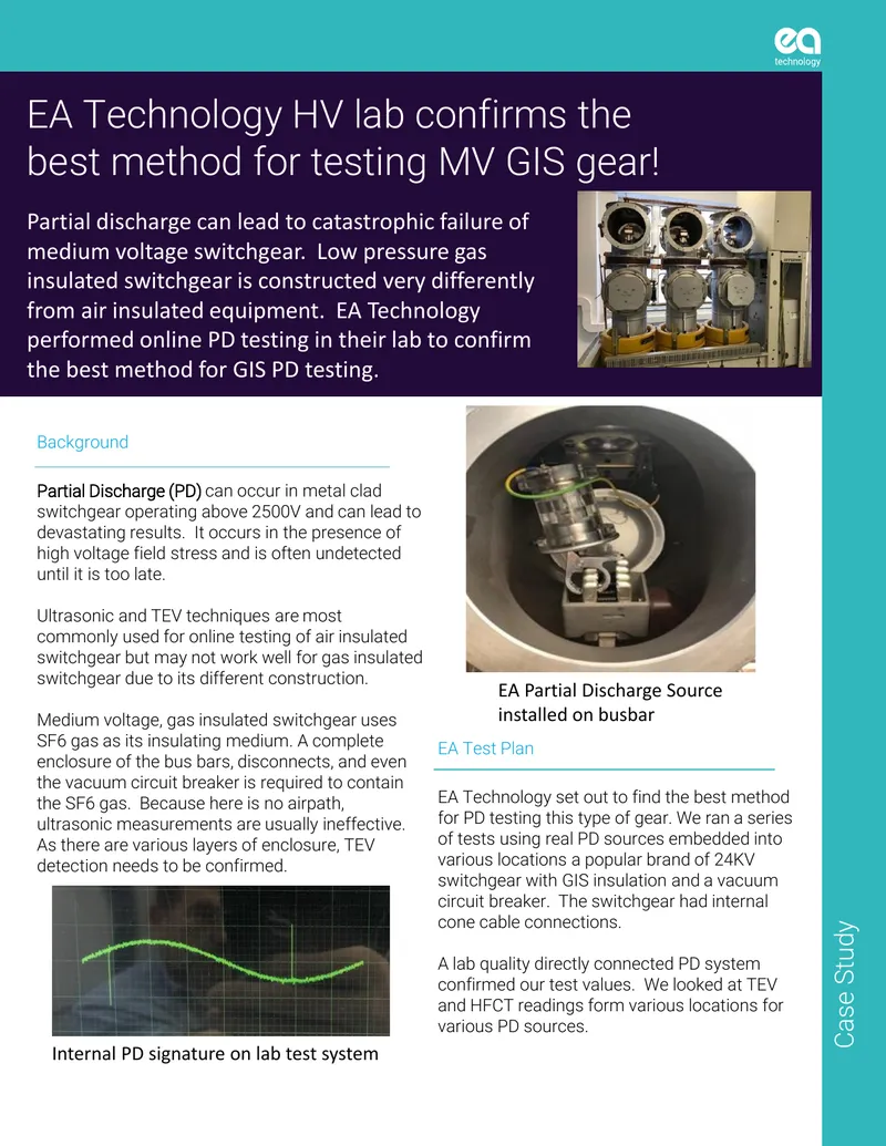 Testing Methods for Medium Voltage GIS Switchgear