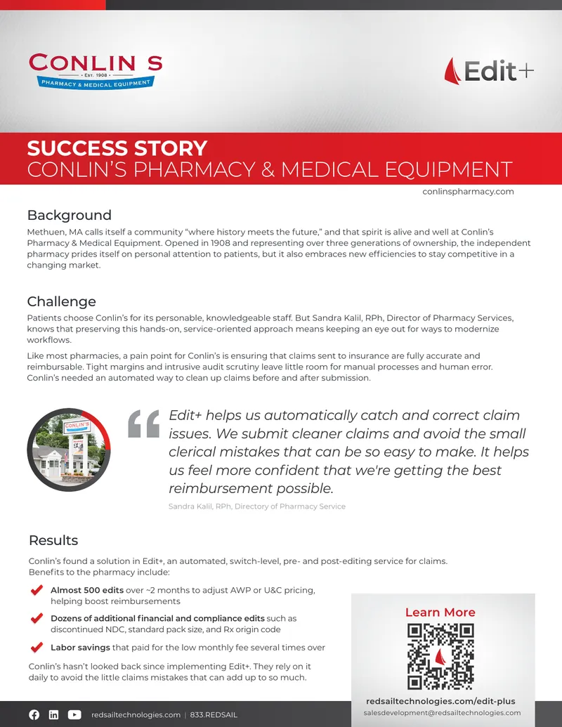 Conlin's Pharmacy Edit+ Implementation Case Study