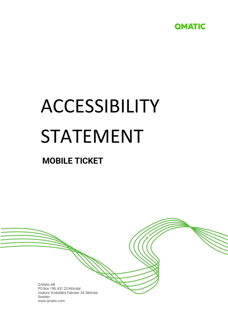 Accessibility Statement for Mobile Ticket Application