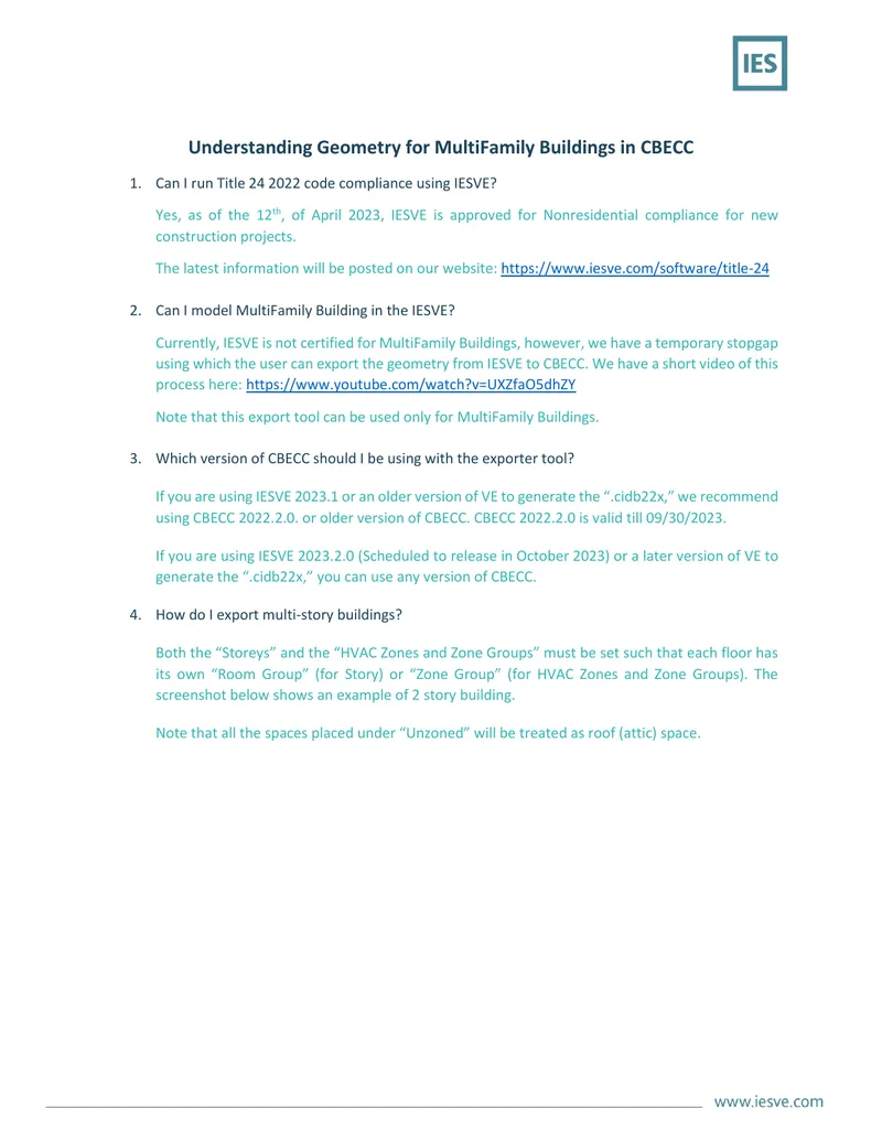 Guidelines for MultiFamily Building Modeling in IESVE