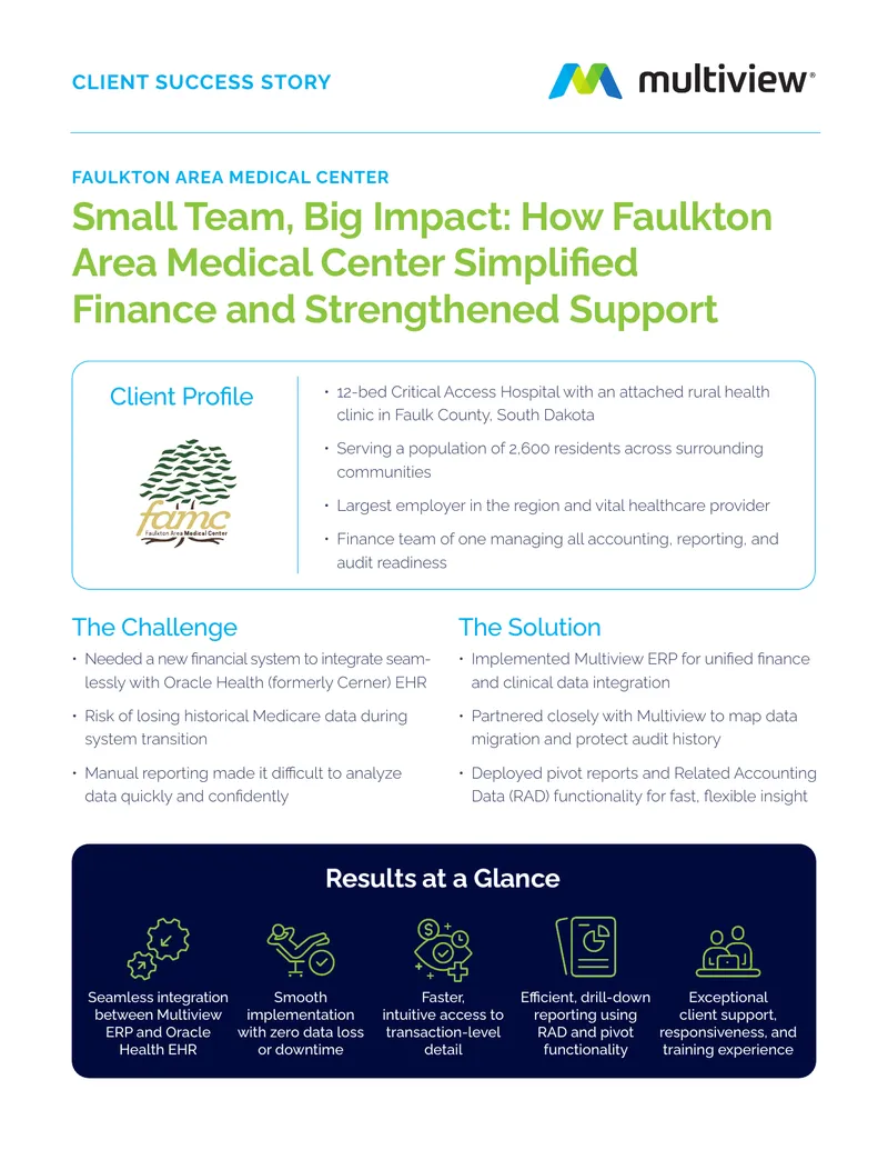 Faulkton Area Medical Center Financial System Integration Case Study