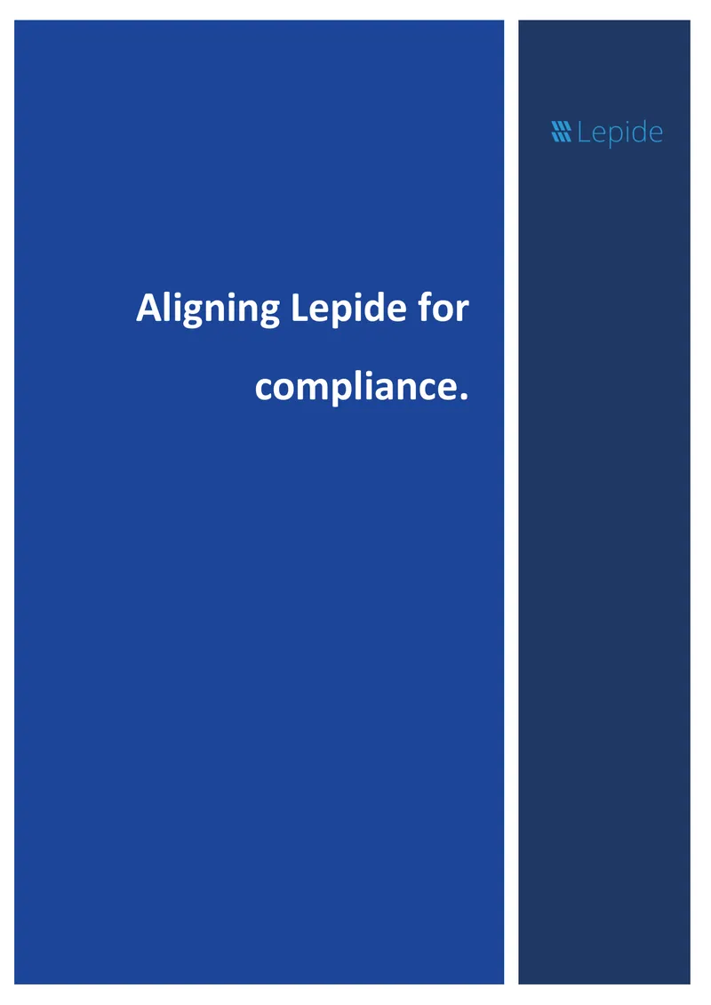 Compliance Alignment Guide for Lepide Data Security Platform