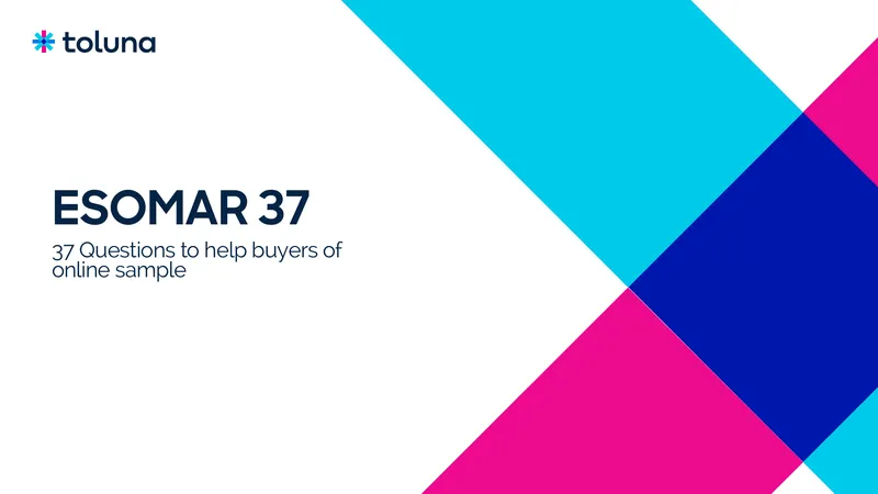 37 Questions for Online Sample Buyers