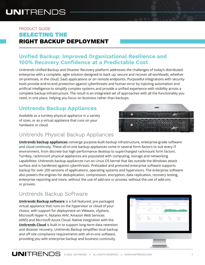 Selecting the Right Backup Deployment Guide