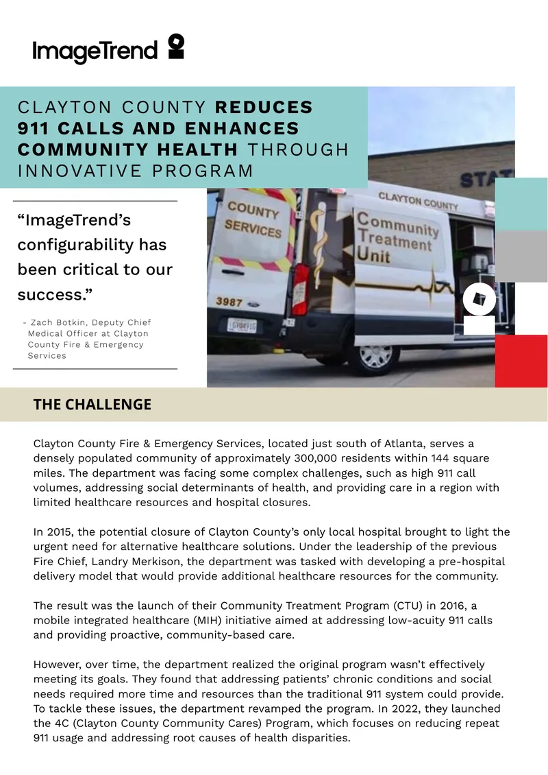 Clayton County Community Treatment Program Implementation