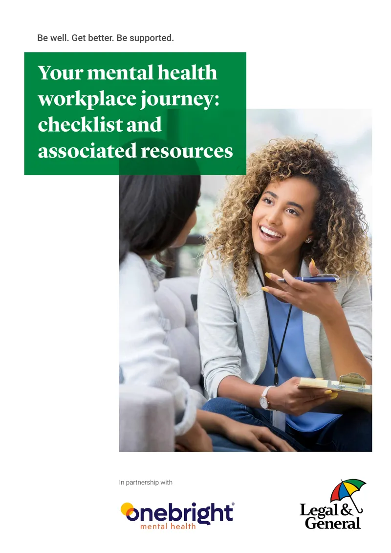 Mental Health Workplace Journey Checklist and Resources