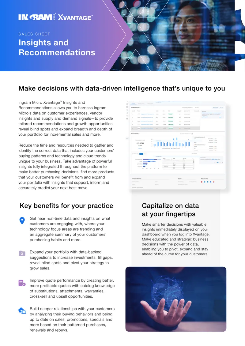 Ingram Micro Xvantage Insights and Recommendations Overview