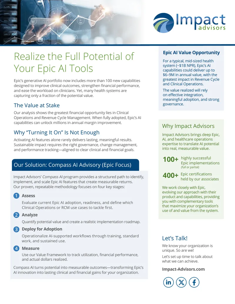 Epic AI Tools Implementation and Value Optimization