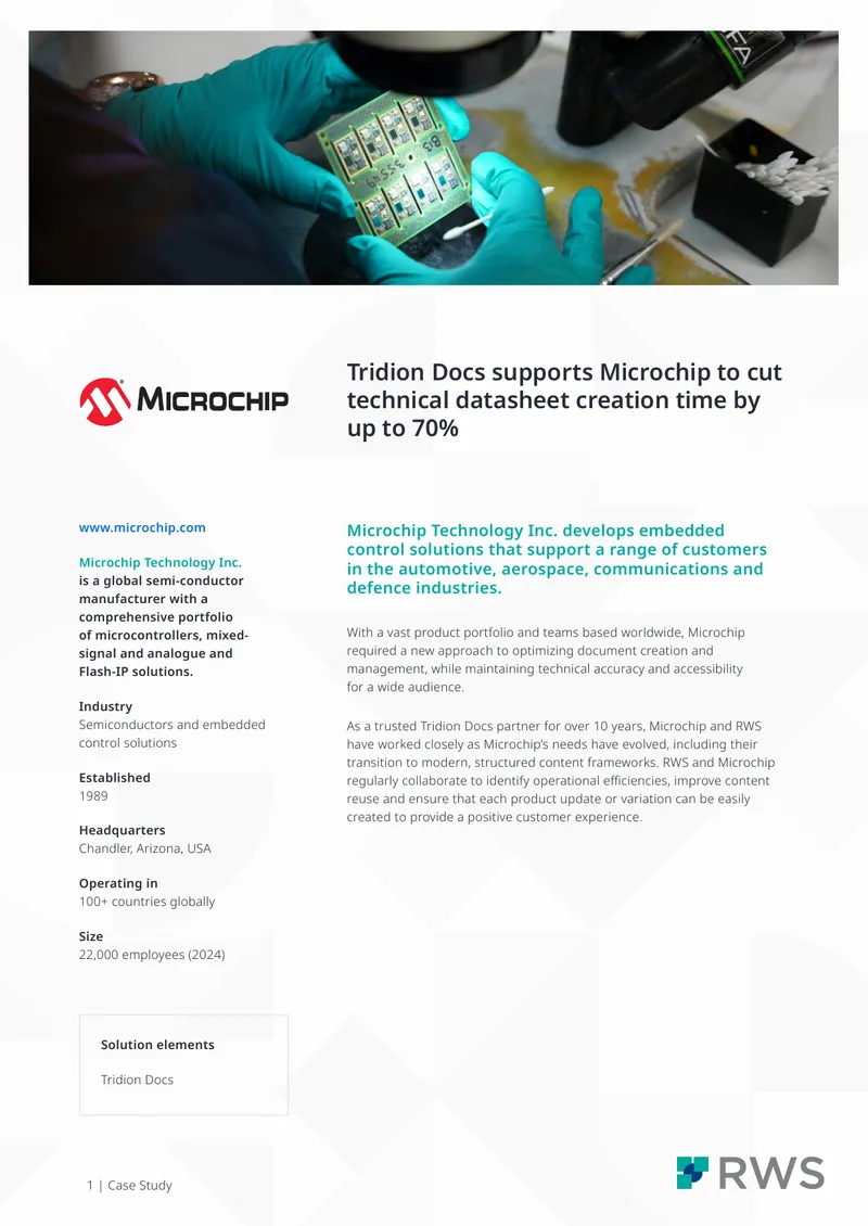 Microchip Technology Inc. Case Study on Documentation Efficiency