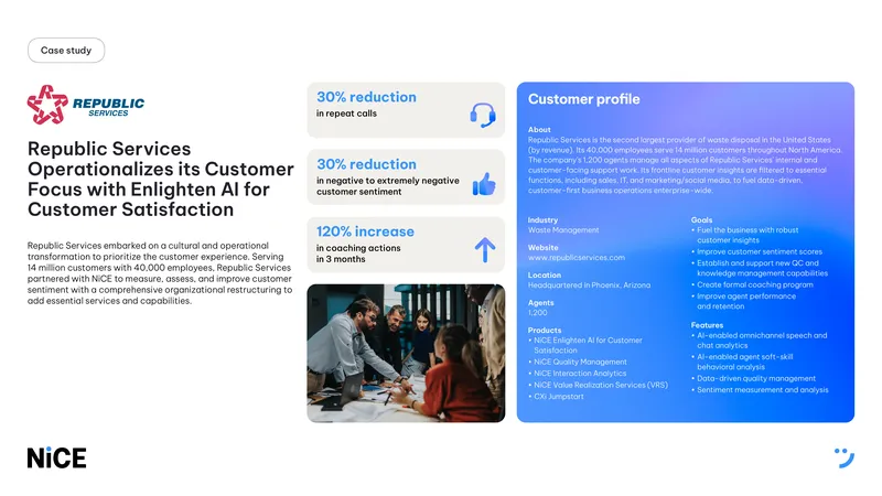 Republic Services Enhances Customer Satisfaction with AI Solutions