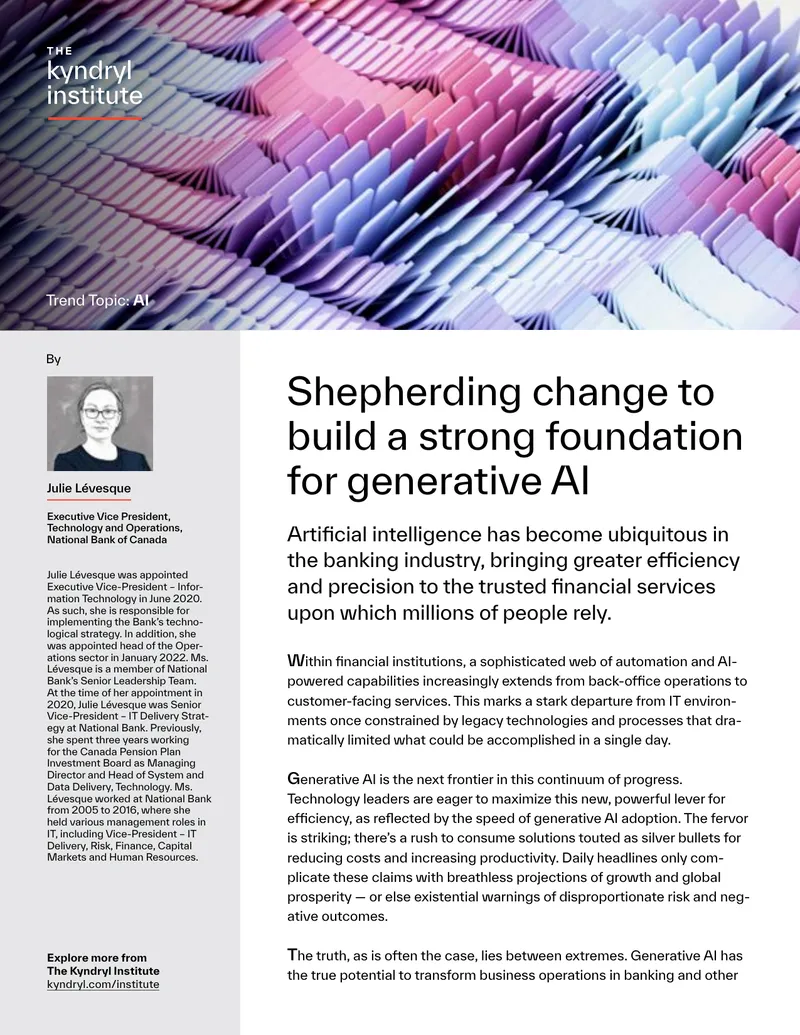 Implementing Generative AI in Banking Operations