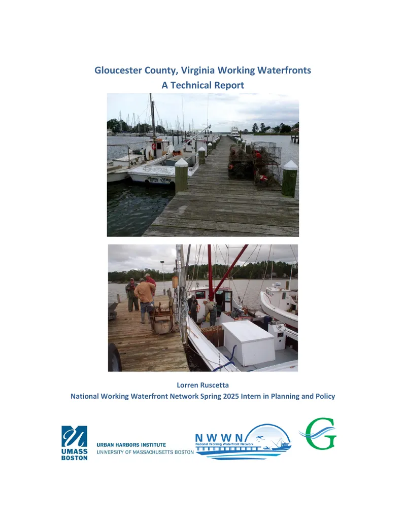 Gloucester County Working Waterfronts Technical Report