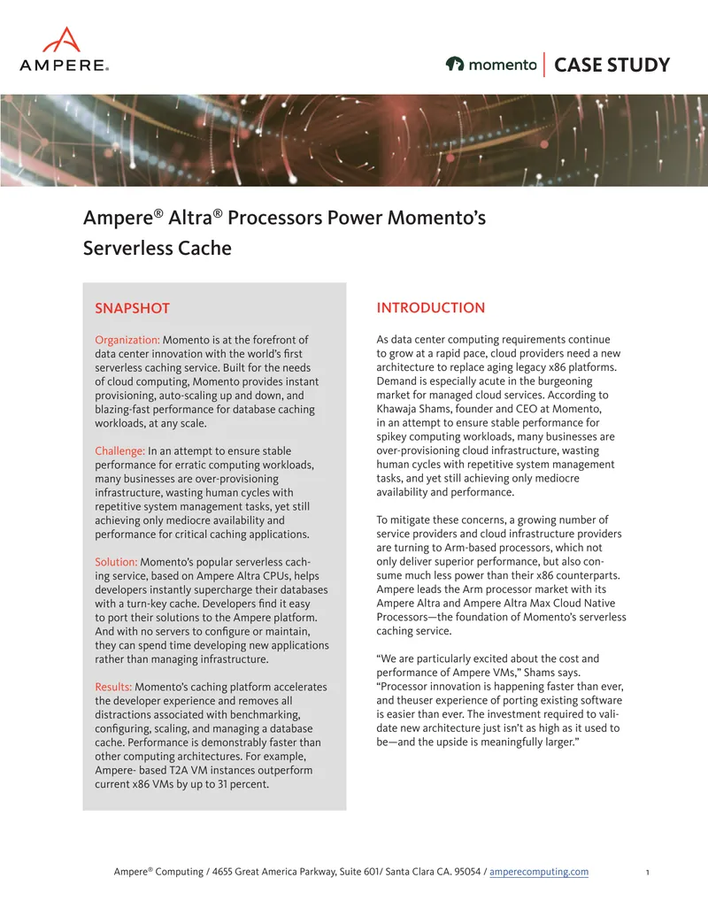 Momento Serverless Caching Service Case Study
