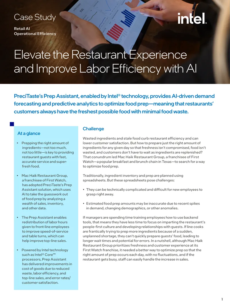 AI-Driven Food Prep Optimization Case Study