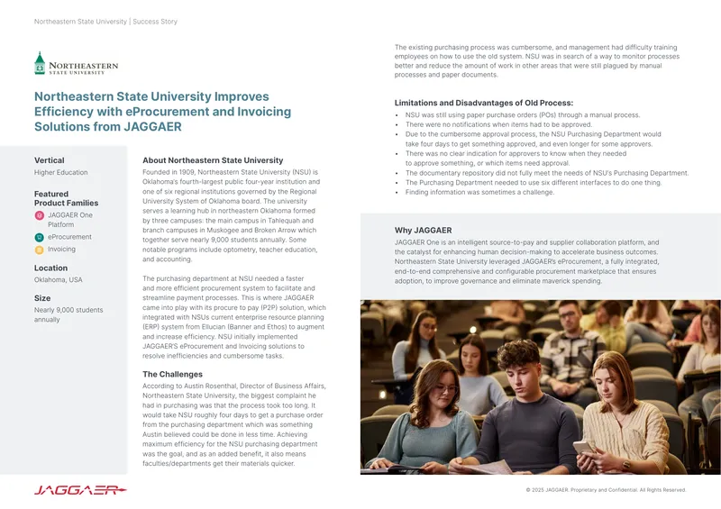 Northeastern State University Procurement Improvement Case Study