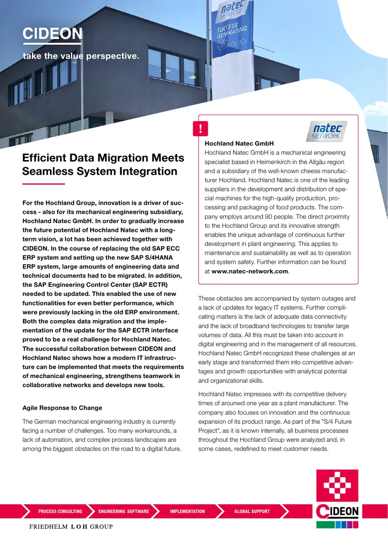 Data Migration and System Integration for Hochland Natec