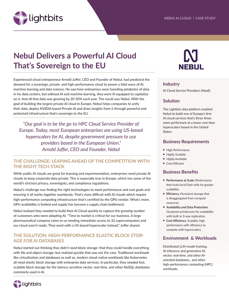 Nebul AI Cloud Case Study on Private AI Solutions