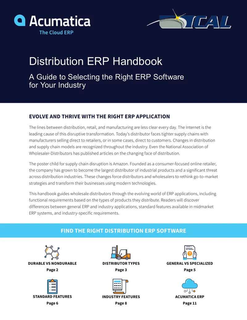 Distribution ERP Handbook for Wholesale Distributors