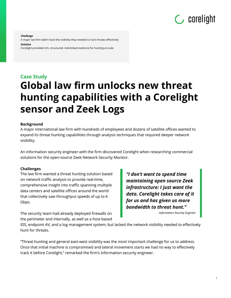 Global Law Firm Enhances Threat Hunting Capabilities