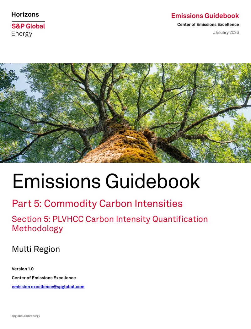 Commodity Carbon Intensities Quantification Methodology