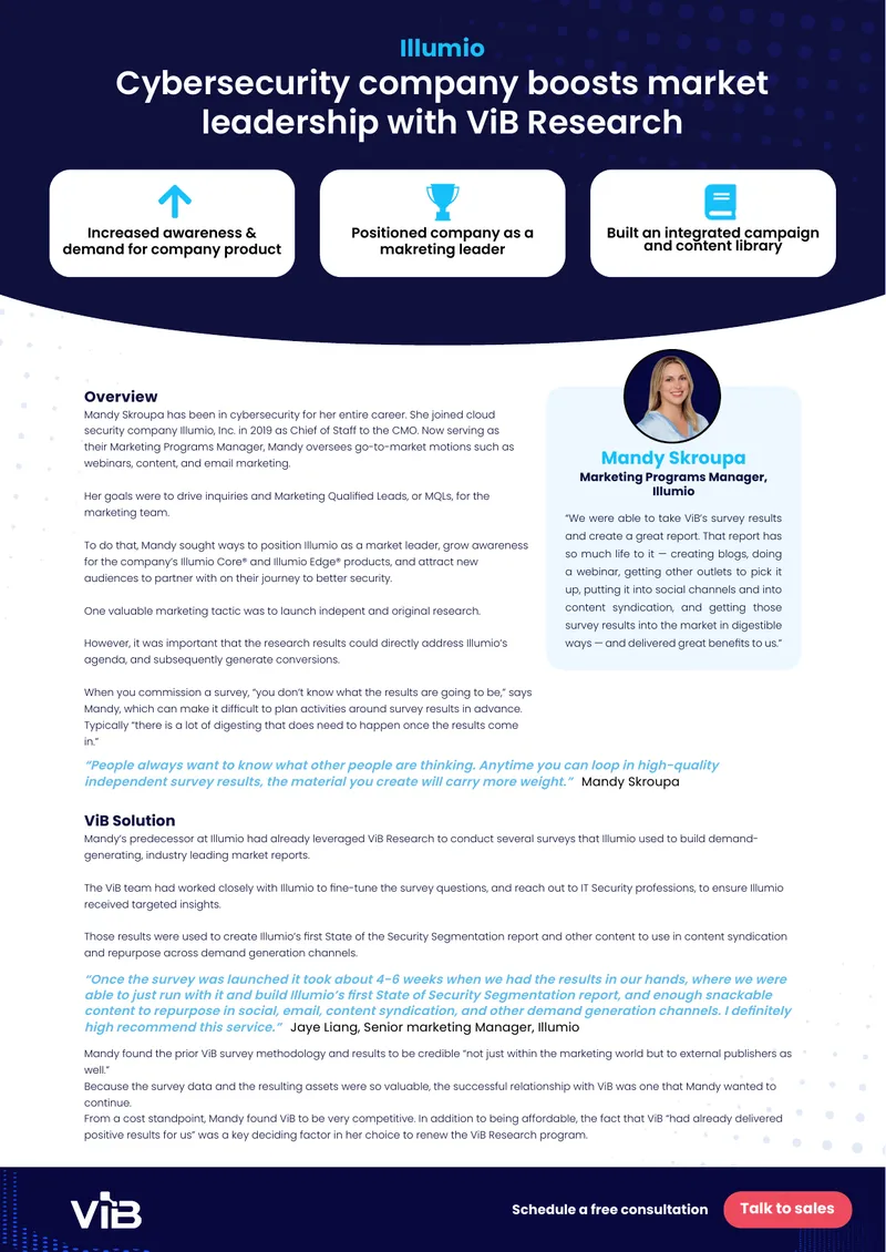 Illumio's Use of ViB Research for Market Insights