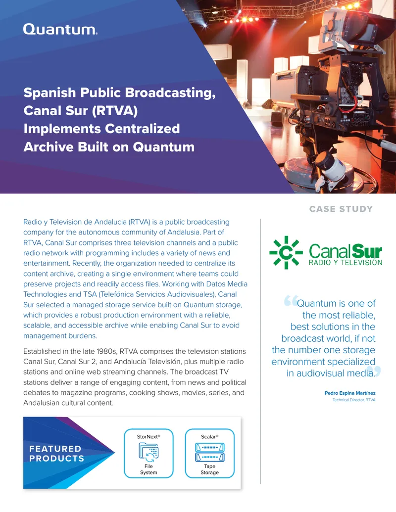 Canal Sur Implements Centralized Archive Solution