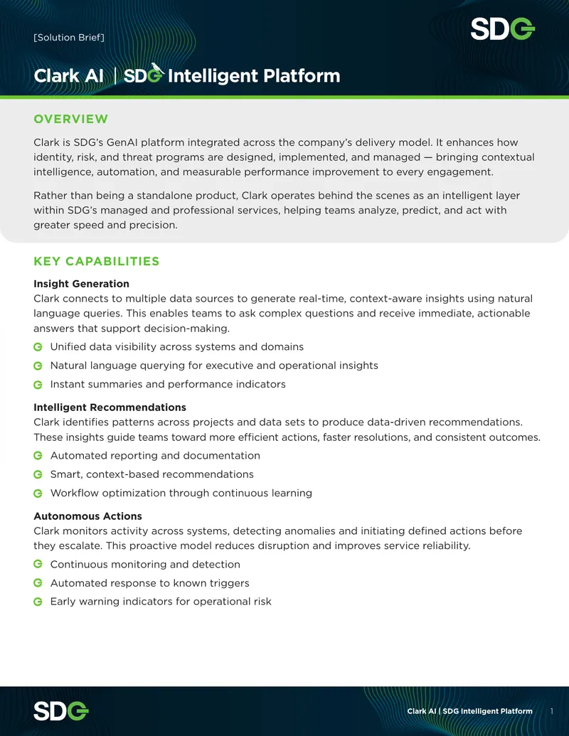 Clark AI Integration in SDG Delivery Model