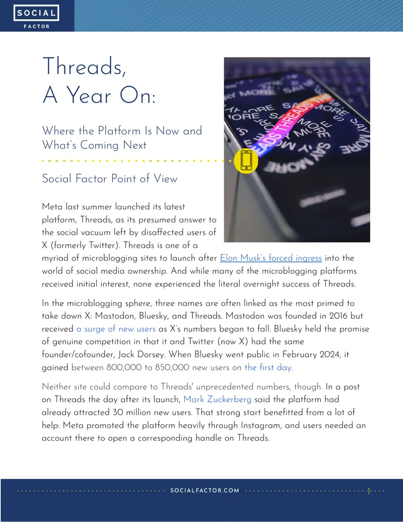 Threads Platform Overview and Future Developments