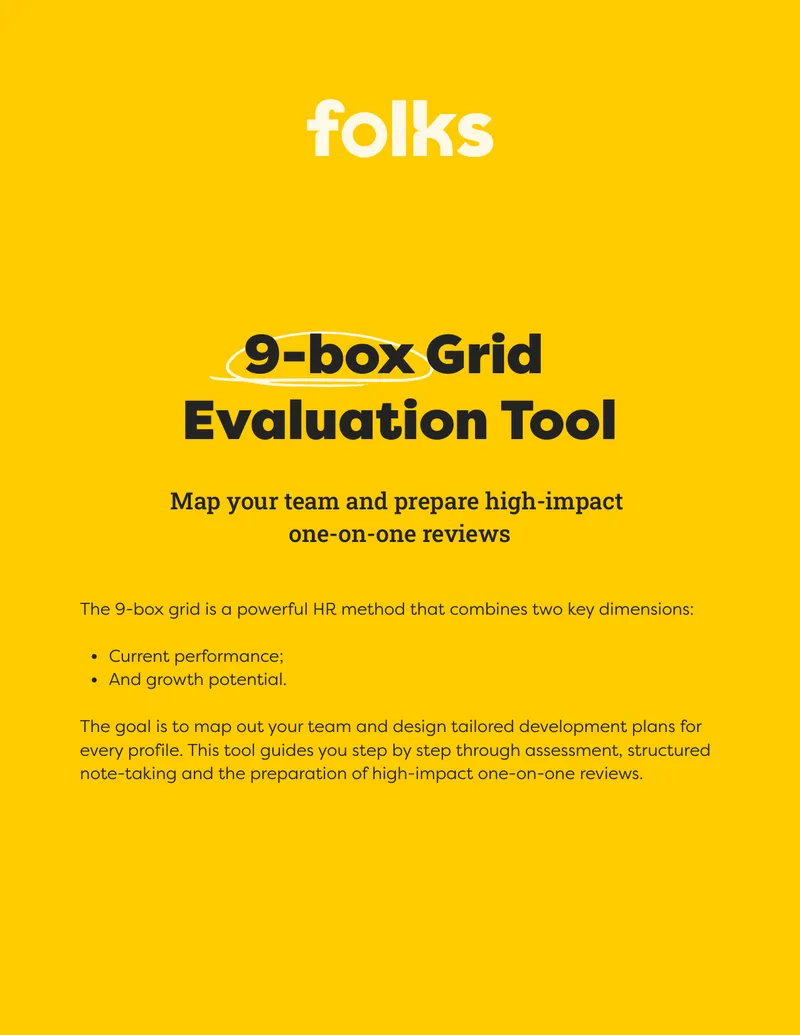 9-Box Grid Evaluation Tool for Team Reviews