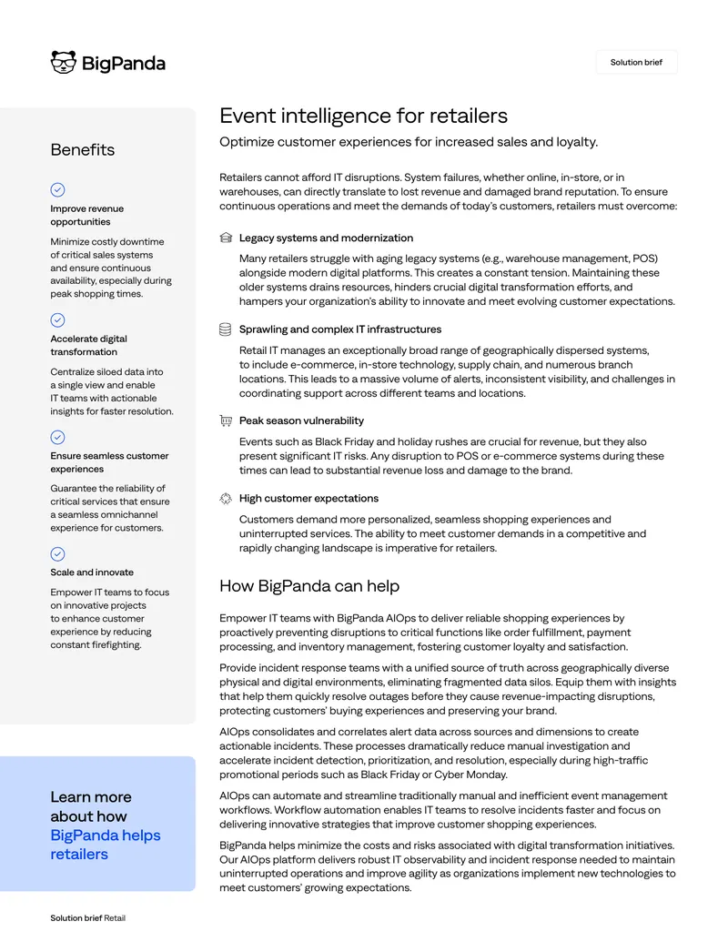 AIOps for Retail IT Incident Management