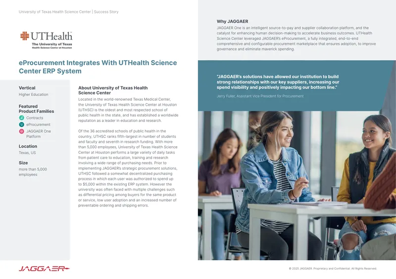 University of Texas Health Science Center Procurement Improvement
