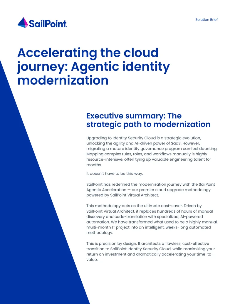 Agentic Identity Modernization Methodology Overview