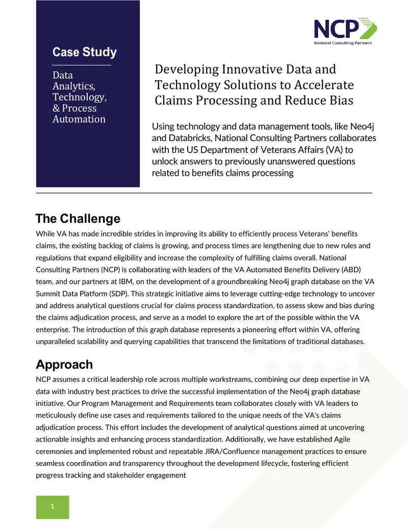 Innovative Data Solutions for Claims Processing