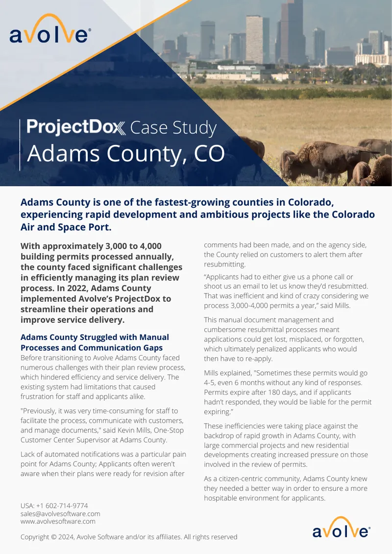 Adams County ProjectDox Implementation Case Study