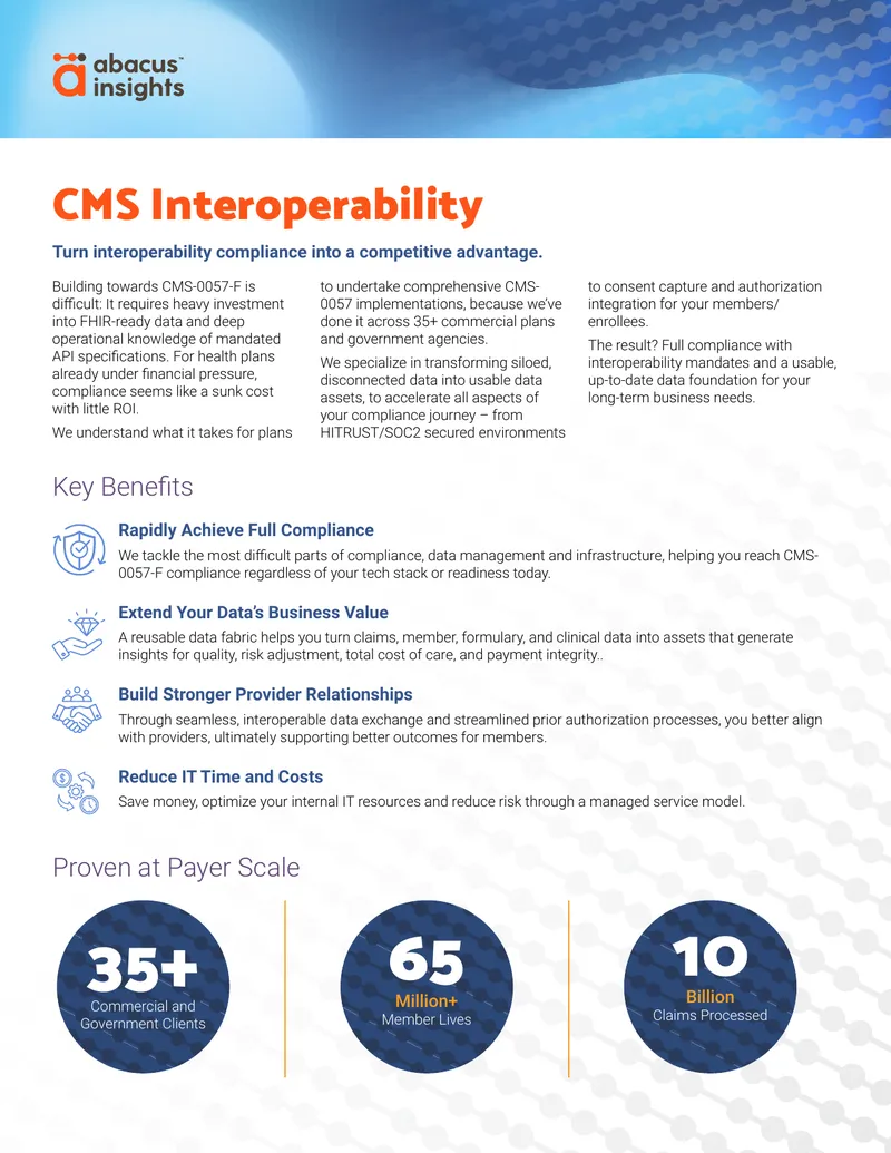 CMS Interoperability Compliance Solutions