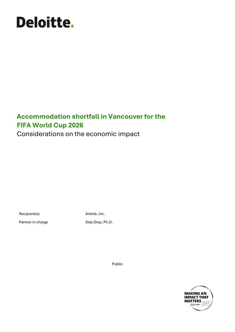 Accommodation Shortfall Analysis for FIFA World Cup 2026