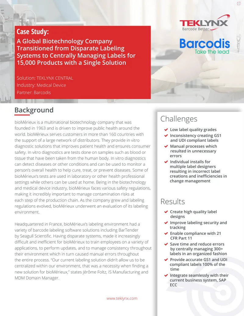 Standardizing Labeling Processes for Biotechnology
