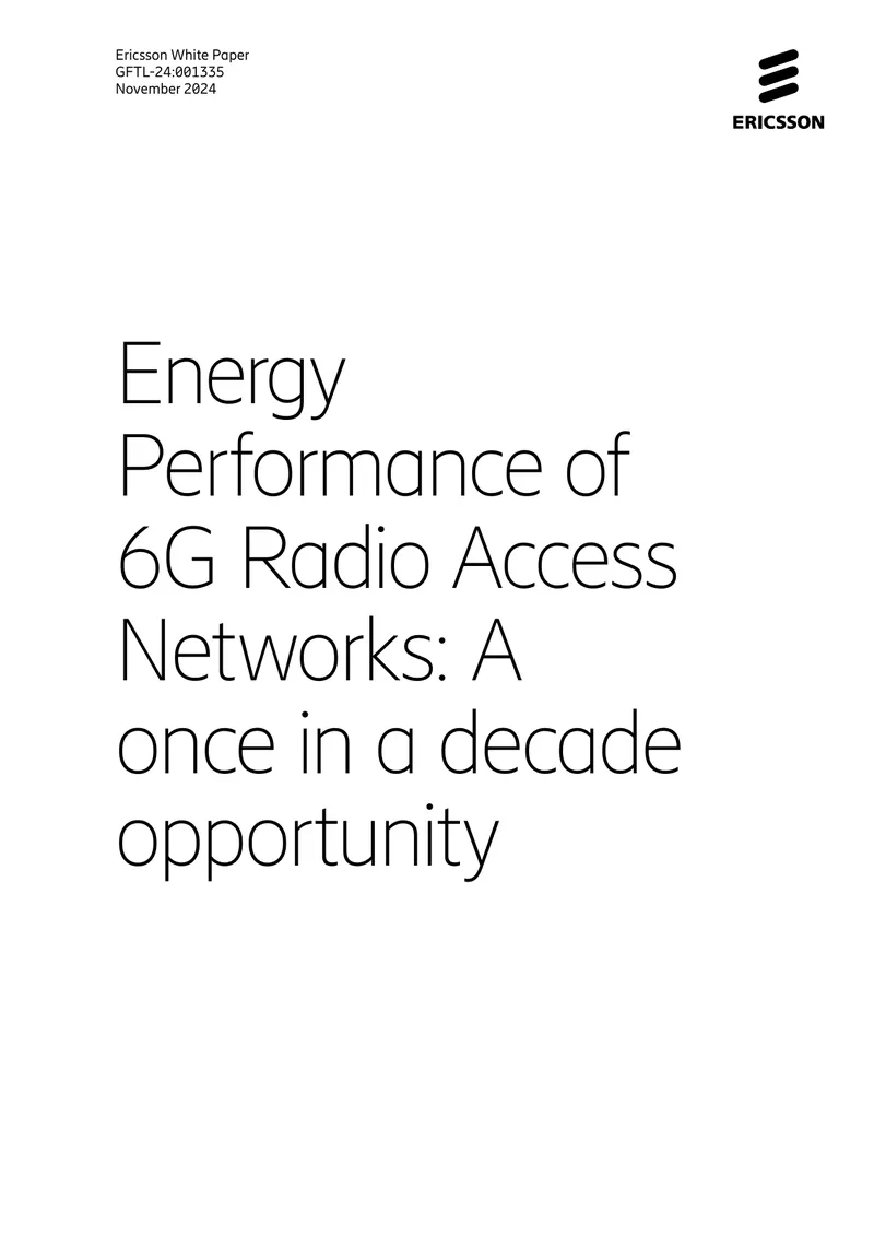 Energy Performance of 6G Radio Access Networks