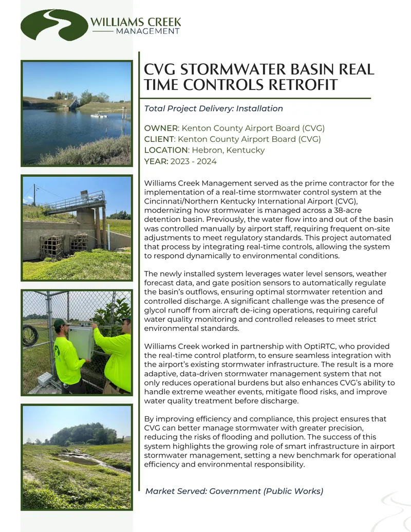 Real-Time Stormwater Control System Retrofit