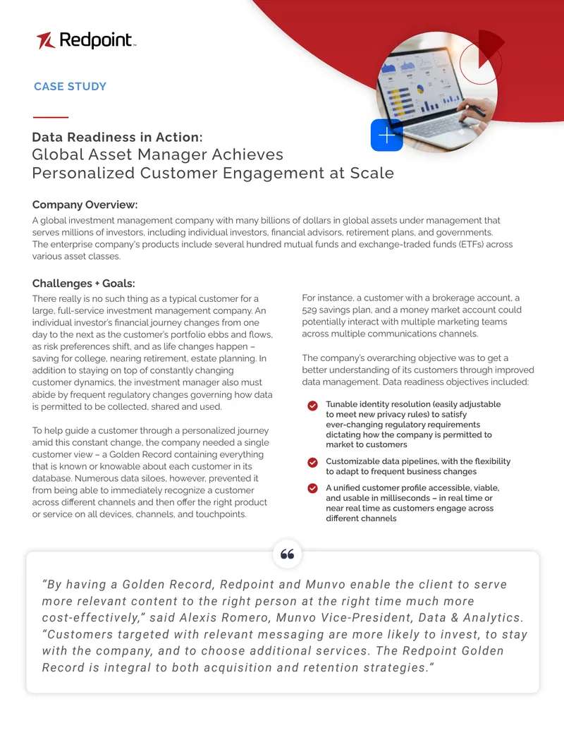 Investment Management Customer Data Readiness Case Study