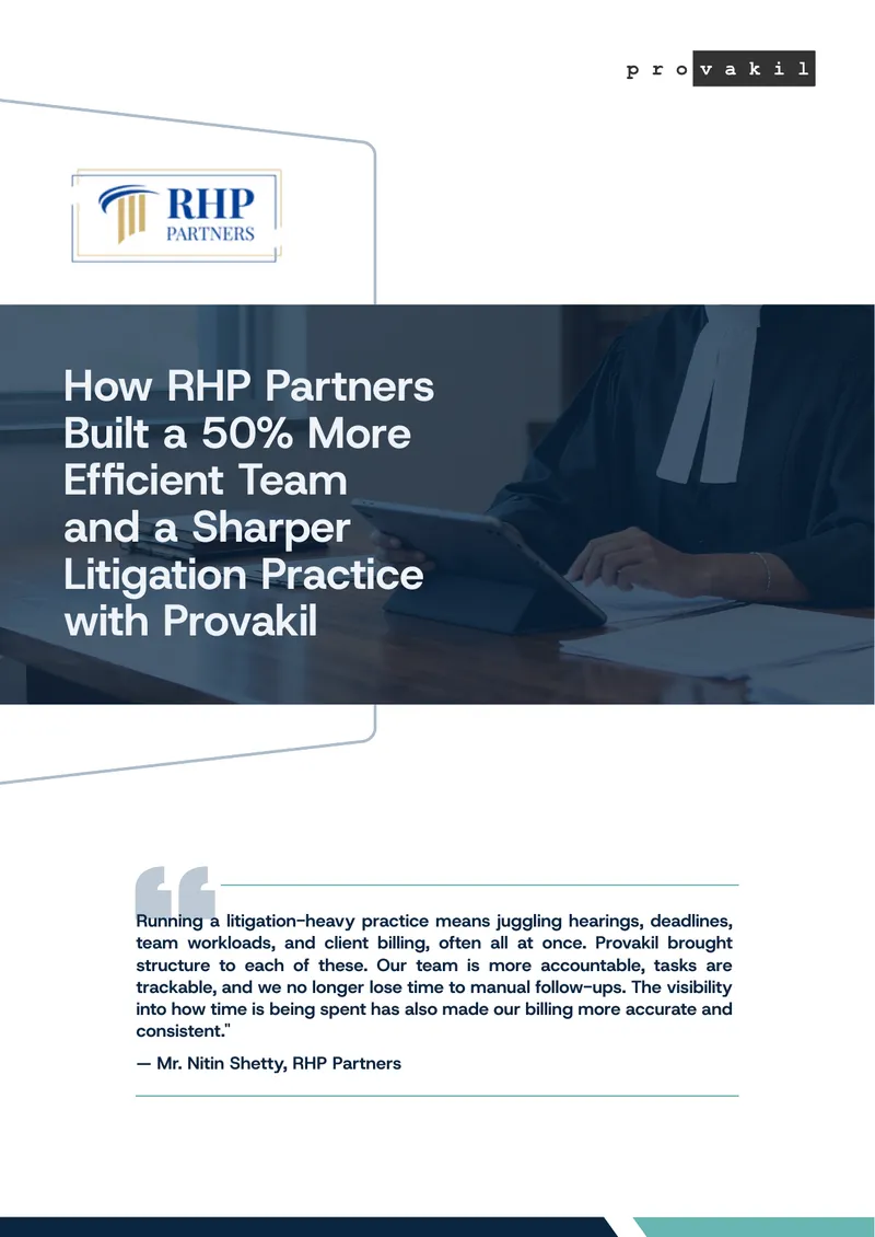 RHP Partners Litigation Practice Efficiency Improvement