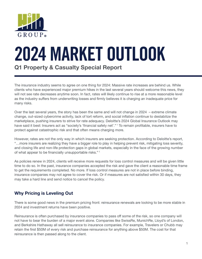 2024 Property and Casualty Insurance Market Outlook