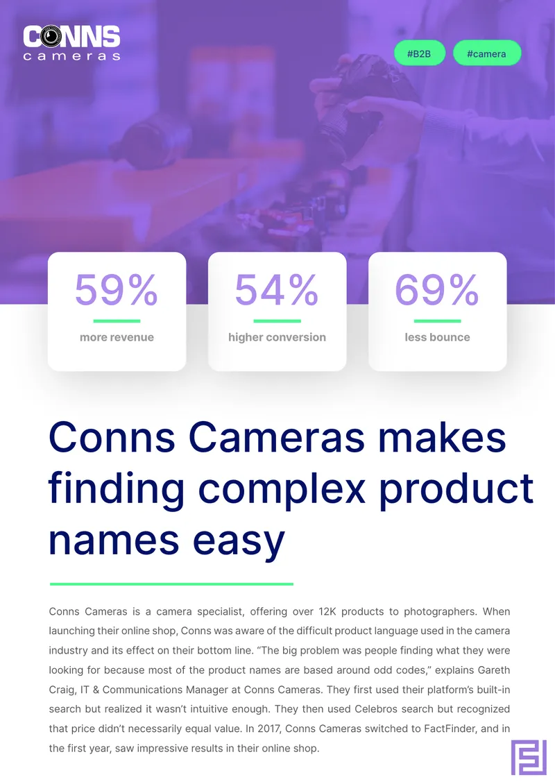 Conns Cameras eCommerce Search Solution Implementation