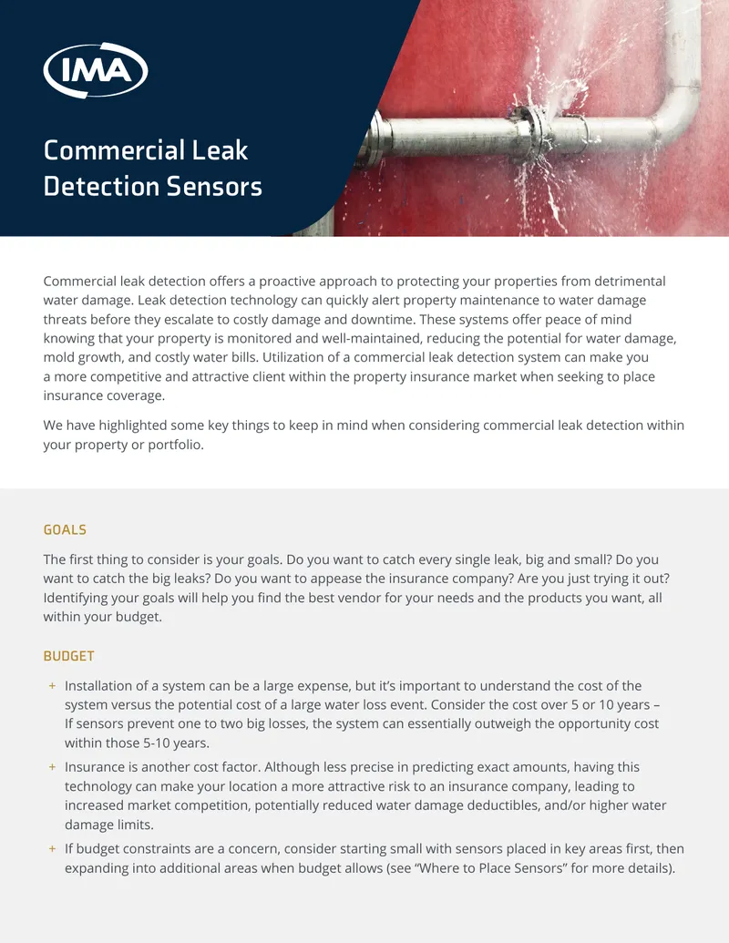 Commercial Leak Detection System Implementation Guide